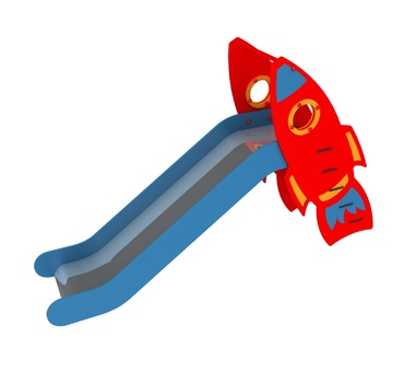 Детская горка из фанеры "Ракета", 1 м для детского сада